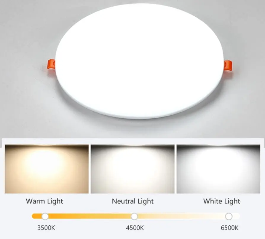 frameless panel lights color temperature