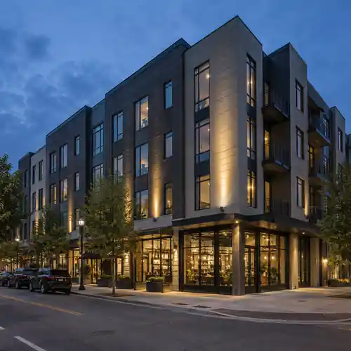 Architectural floodlight for commercial exterior spaces