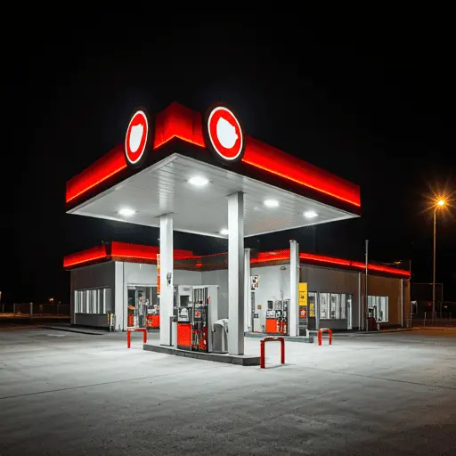 lighting for gas station