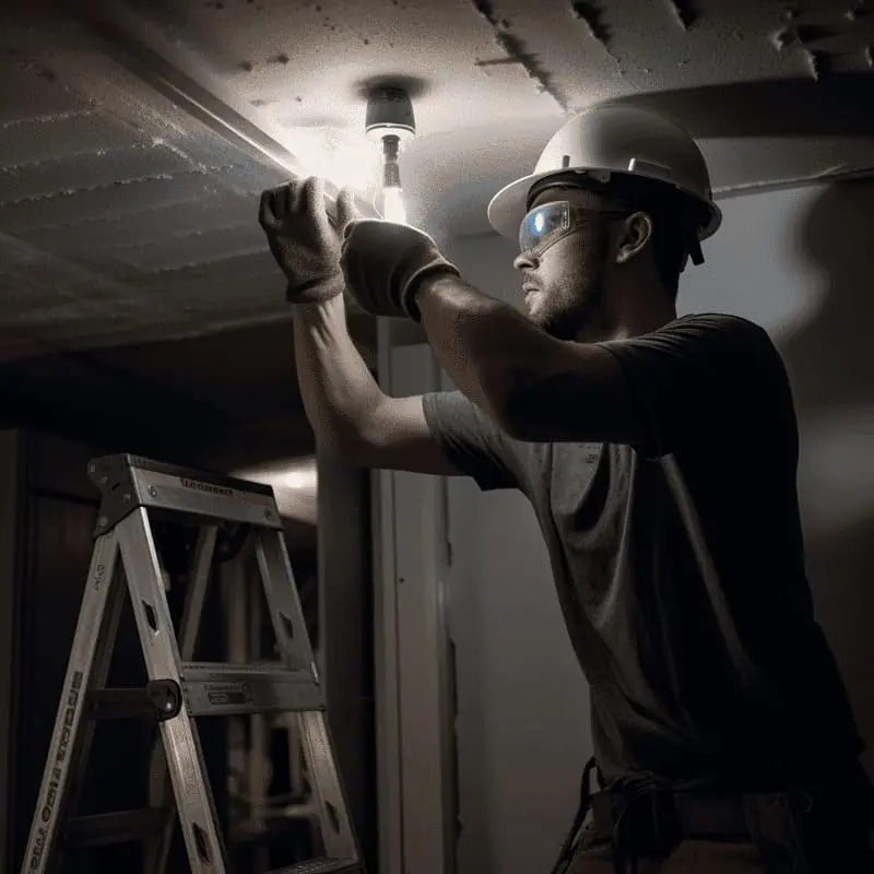 recessed lighting installation