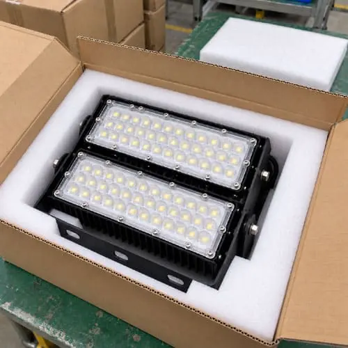 stadium light foam packing